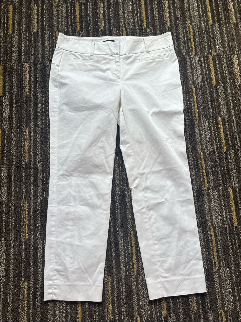 Ann Taylor White Cropped Slim Jeans